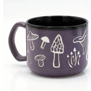 Fabulous Fungi Hand Carved Ceramic 15 oz. Mug