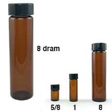 Amber Colored Glass Vial