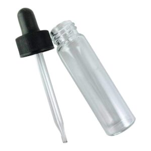 Clear glass dropper vial