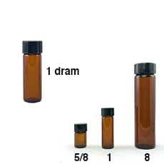 Amber Colored Glass Vial