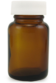 Amber Glass Wide Mouth Bottle